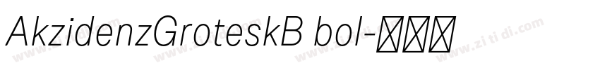 AkzidenzGroteskB bol字体转换